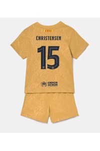 Barcelona Andreas Christensen #15 Babytruitje Uit tenue Kind 2022-23 Korte Mouw (+ Korte broeken)